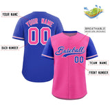 Custom Baseball Jersey Color Block Raglan Sleeves Shirt Customizable Name Number Practice Sport Shirts