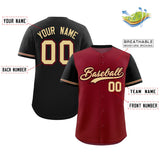 Custom Baseball Jersey Color Block Raglan Sleeves Shirt Customizable Name Number Athletic Jersey