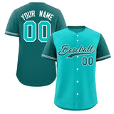 Custom Baseball Jersey Color Block Raglan Sleeves Shirt Customizable Name Number Team Uniform For Men