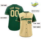 Custom Baseball Jersey Color Block Raglan Sleeves Streetwear Customizable Text Name Number Team Logo