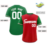 Custom Baseball Jersey Color Block Raglan Sleeves Streetwear Customizable Name Number Athletic Jersey