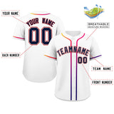 Custom Classic Style Personalized Gradient Ribbed Design Button Down Baseball Jersey Sportswear For Unisex