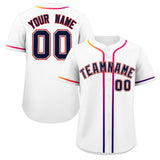 Custom Classic Style Personalized Gradient Ribbed Design Button Down Baseball Jersey Sportswear For Unisex