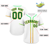 Custom Classic Style Baseball Jersey Personalized Gradient Ribbed Design Short Sleeve Button Down Hipster Jersey For Unisex