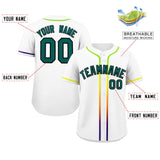 Custom Classic Style Baseball Jersey Personalized Gradient Ribbed Design Short Sleeve Button Down Hipster Jersey For Unisex