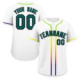 Custom Classic Style Baseball Jersey Personalized Gradient Ribbed Design Short Sleeve Button Down Hipster Jersey For Unisex