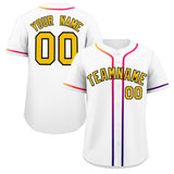 Custom Classic Style Baseball Jersey Personalized Gradient Ribbed Design Short Sleeve Button Down Hipster Jersey For Unisex