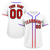 Custom Classic Style Baseball Jersey Personalized Gradient Ribbed Design Short Sleeve Button Down Casual Hiphop Shirts For Unisex
