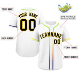Custom Classic Style Baseball Jersey Personalized Gradient Ribbed Design Short Sleeve Button Down Hipster Jersey For Unisex