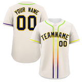 Custom Classic Style Baseball Jersey Personalized Gradient Ribbed Design Hiphop Jersey for Party For Unisex