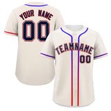Custom Classic Style Baseball Jersey Personalized Gradient Ribbed Design Hiphop Jersey for Party For Unisex