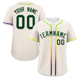 Custom Classic Style Personalized Gradient Ribbed Baseball Shirt Hiphop Clothing for Party For Unisex