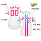 Custom Classic Style Baseball Jersey Personalized Gradient Ribbed Design Short Sleeve Button Down Hipster Jersey For Unisex