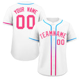 Custom Classic Style Baseball Jersey Personalized Gradient Ribbed Design Short Sleeve Button Down Hipster Jersey For Unisex
