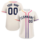 Custom Classic Style Personalized Gradient Ribbed Design Hiphop Casual Sport Baseball Jersey For Unisex