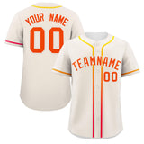 Custom Classic Style Personalized Gradient Ribbed Design Hiphop Casual Sport Baseball Jersey For Unisex