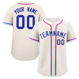 Custom Classic Style Personalized Gradient Ribbed Design Hiphop Casual Sport Baseball Jersey For Unisex