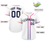 Custom Classic Style Baseball Jersey Personalized Gradient Ribbed Design Short Sleeve Button Down Casual Hiphop Shirts For Unisex