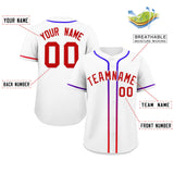 Custom Classic Style Baseball Jersey Personalized Gradient Ribbed Design Short Sleeve Button Down Casual Hiphop Shirts For Unisex