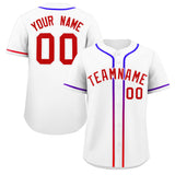 Custom Classic Style Baseball Jersey Personalized Gradient Ribbed Design Short Sleeve Button Down Casual Hiphop Shirts For Unisex