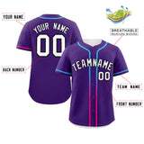Custom Classic Style Personalized Gradient Ribbed Design Button Down Baseball Jersey Active Game Team Shirt For Unisex 