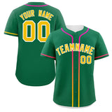 Custom Classic Style Personalized Gradient Ribbed Design Baseball Jersey Short Sleeve Active Game T Shirts For Unisex