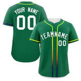 Custom Classic Style Personalized Gradient Ribbed Design Baseball Jersey Short Sleeve Active Game T Shirts For Unisex