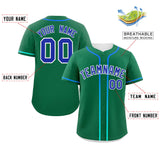 Custom Classic Style Personalized Gradient Ribbed Design Button Down Baseball Jersey Active Game Team Shirt For Unisex 