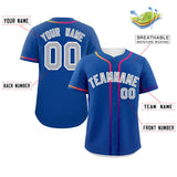 Custom Classic Style Personalized Gradient Ribbed Design Button Down Baseball Jersey Sportswear For Unisex