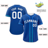 Custom Classic Style Baseball Jersey Personalized Gradient Ribbed Design Short Sleeve Button Down Hipster Jersey For Unisex