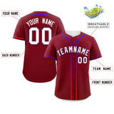 Custom Classic Style Baseball Jersey Personalized Gradient Ribbed Design Short Sleeve Button Down Hipster Jersey For Unisex