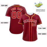 Custom Classic Style Baseball Jersey Personalized Gradient Ribbed Design Short Sleeve Button Down Casual Hiphop Shirts For Unisex