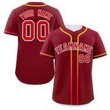Custom Classic Style Baseball Jersey Personalized Gradient Ribbed Design Short Sleeve Button Down Casual Hiphop Shirts For Unisex