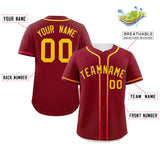 Custom Classic Style Personalized Gradient Ribbed Design Button Down Baseball Jersey Sportswear For Unisex