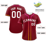 Custom Classic Style Personalized Gradient Ribbed Design Button Down Baseball Jersey Sportswear For Unisex
