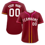 Custom Classic Style Personalized Gradient Ribbed Design Button Down Baseball Jersey Sportswear For Unisex