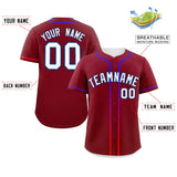 Custom Classic Style Personalized Gradient Ribbed Design Button Down Baseball Jersey Sportswear For Unisex