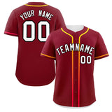 Custom Classic Style Baseball Jersey Personalized Gradient Ribbed Design Button Down Unisex Hip Hop Shirts For Unisex