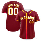 Custom Classic Style Personalized Gradient Ribbed Design Button Down Baseball Jersey Sportswear For Unisex