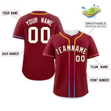 Custom Classic Style Baseball Jersey Personalized Gradient Ribbed Design Button Down Unisex Hip Hop Shirts For Unisex