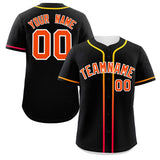 Custom Classic Style Baseball Jersey Personalized Gradient Ribbed Design Button Down Unisex Hip Hop Shirts For Unisex