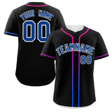 Custom Classic Style Personalized Gradient Ribbed Design Button Down Hip Hop Quick Dry Baseball Jersey For Unisex