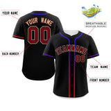 Custom Classic Style Personalized Gradient Ribbed Design Button Down Hip Hop Quick Dry Baseball Jersey For Unisex