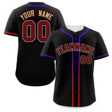 Custom Classic Style Personalized Gradient Ribbed Design Button Down Hip Hop Quick Dry Baseball Jersey For Unisex