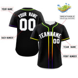Custom Classic Style Baseball Jersey Personalized Gradient Ribbed Design Button Down Unisex Hip Hop Shirts For Unisex