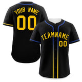 Custom Classic Style Baseball Jersey Personalized Gradient Ribbed Design Button Down Unisex Hip Hop Shirts For Unisex