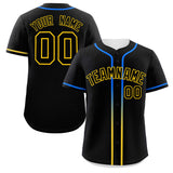 Custom Classic Style Personalized Gradient Ribbed Design Button Down Short Sleeve Sports Uniforms For Unisex