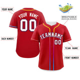 Custom Classic Style Personalized Gradient Ribbed Design Button Down Baseball Jersey Sportswear For Unisex