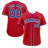 Custom Classic Style Baseball Jersey Personalized Gradient Ribbed Design Button Down Unisex Hip Hop Shirts For Unisex