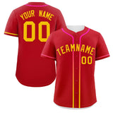 Custom Classic Style Personalized Gradient Ribbed Design Button Down Hip Hop Quick Dry Baseball Jersey For Unisex